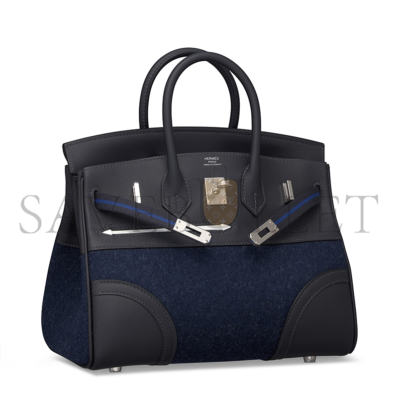 HERMES MASTER BIRKIN 25 GO TEAM BLEU NUIT SWIFT BAG (25*20*13cm)